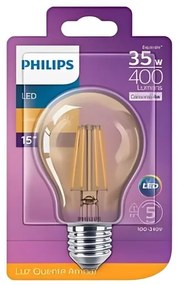 Lampada Led Bulbo A60 Filamento E27 4w 2500k