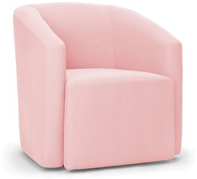 Poltrona Decorativa Orgânica Stella Max Suede D03 - D'Rossi - Rosa Bebê