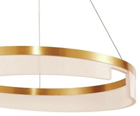 Pendente Oblique Ø50X10Cm Led 40W 3000K Bivolt Dourado - Usina Imports...