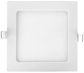 Luminária De Embutir Quadrado 12W 4000K Led Bivolt 17X17X2,5Cm Downlig... (Branco)