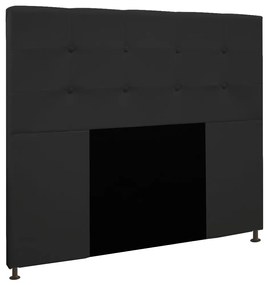 Cabeceira Safira Para Cama Box Casal 140 cm Suede Preto - D'Rossi