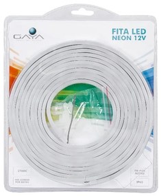 Fita De Led Neon 7W Por Metro 12V Irc80 Ip65 5 Metros - LED BRANCO QUENTE (2700K)