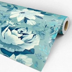 Papel de parede adesivo floral verde