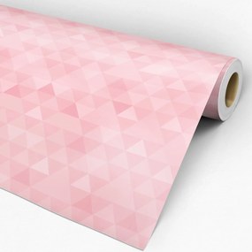 Papel de parede adesivo geométrico rosa