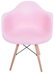 Cadeira Melbourne Eiffel Charles Eames Base Madeira - Rosa - D'Rossi