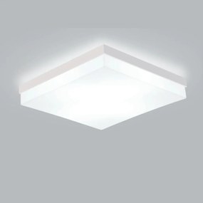 Plafon De Sobrepor Flutua Quadrado 32X32Cm 3Xe27 Metal E Acrílico | Us... (MT-M Mate Metálico)