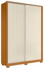 Guarda Roupa Solteiro 160cm Rizatto Flex A02 Off/Cinamomo   - Mpozenat
