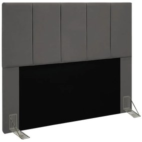 Cabeceira Perola Para Cama Box king 195 cm Suede - D'Rossi - Grafite