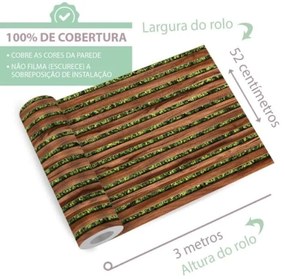 Papel Ripado Com Folhagem Dcorando Adesivo Jardim Vertical