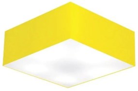 Plafon de Sobrepor Quadrado SP-3001 Cúpula Cor Amarelo