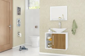 Conjunto Para Banheiro Baden Branco Ripado – Bechara Móveis