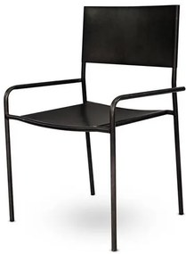 Cadeira Caraiva Estrutura e Assento em Aço Preto Fosco 57cm - 66449 Sun  House