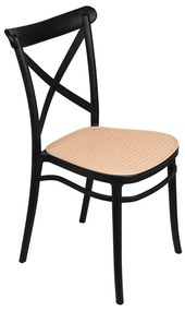 Cadeira Kat Palha – Preto