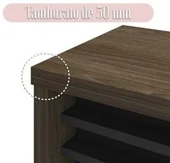 Mesa para Escritório 135cm Tamburato A06 Marrom/Preto - Mpozenato