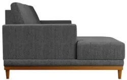 Sofá Living 200cm 3 Lugares Com Chaise Esquerdo Kayrós D05 Linho Chumb