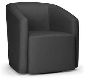 Poltrona Decorativa Base Giratória Stella Max Sintético D03 - D'Rossi - Preto