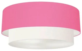 Plafon Para Sala Cilíndrico SL-3063 Cúpula Cor Rosa Bebê Branco