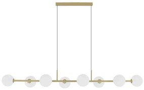 Pendente Aluminio Vidro Orbit 145Cm - DOURADO