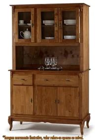Arca Oratoria Esteves Imbuia 3 Portas Vidro 3 Portas Madeira 2 Gavetas 205cm - 59804 Sun House