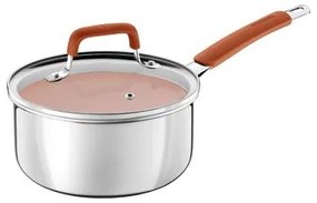 Panela Tramontina Romagna Aço Inox Cerâmico Marfim 18 cm 2,25 L