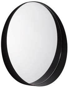 Espelho Redondo em Metal Preto 50x50 cm - D'Rossi