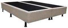 Base Box para Cama Casal King 192x203cm Bipartido Liz S05 Sintético Be