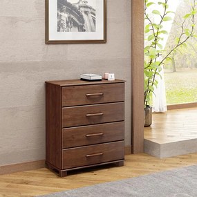 Cômoda Decorativa Henry Madeira 4 Gavetas Café G74 - Gran Belo