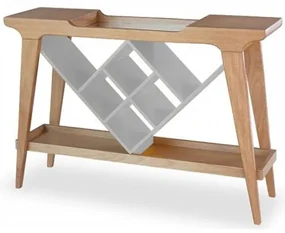 Aparador Bar Penha Garrafeiro Branco Corpo Amêndoa 130cm - 34042 Sun House