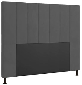 Cabeceira Malibu Para Cama Box Casal 140 cm Suede Grafite - D'Rossi