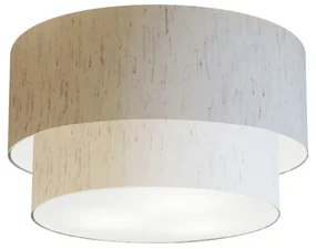 Plafon Para Sala Cilíndrico SL-3045 Cúpula Cor Linho Bege