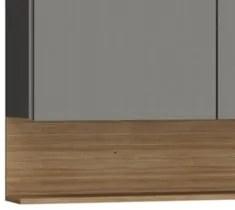 Armário de Cozinha Modulada 3 Peças Lina01 Z06 Gris/Freijó - Mpozenato