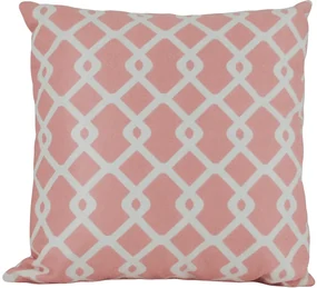 Capa almofada LYON Veludo estampado Geométrico rosa 43x43cm