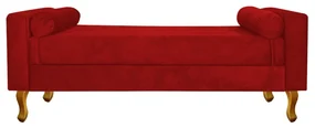 Recamier Félix Queen Size 160cm Suede Vermelho - ADJ Decor