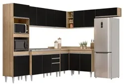 Armário de Cozinha Modulada de Canto 14 Peças Perfect H02 Duna