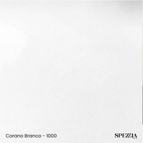 Cabeceira Vicenza Para Cama Box Solteiro 90 cm Corino Branco - D'Rossi