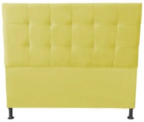 Cabeceira Cama Box Queen 160cm Maya Suede Amarelo - Sheep Estofados - Amarelo