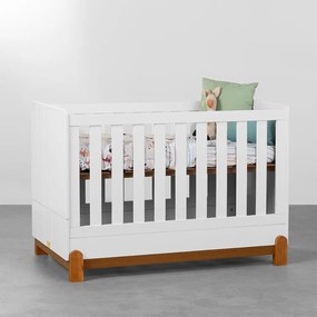 Berço Mini Cama Lotus com Frisos - Branco Fosco