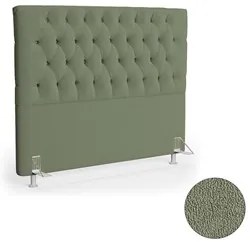 Cabeceira Casal King Cama Box 195cm Cristal C16 Bouclê Verde Oliva - M