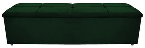 Calçadeira Munique 140 cm Casal Suede Verde - ADJ Decor