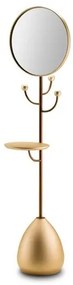 Cabideiro Ekko II Espelho e Mesa Cappuccino Base Bronze 181cm - 75116 Sun House