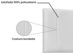 Cabeceira Painel Arizona Para Cama Box Casal 140 cm Corino - D'Rossi - Branco