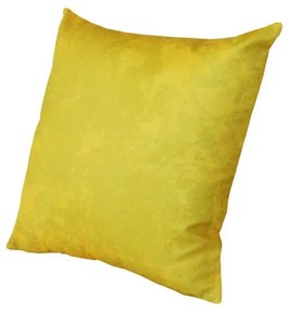 Capa de Almofada Ritz em Suede Tons Amarelo Marmorizado - Falso Liso - 45x45cm