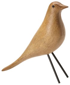 Escultura Pássaro Alto Bege - G