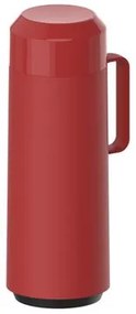 Garrafa Térmica Tramontina Exata 1 Litro em Plástico Vermelho com Ampola de Vidro
