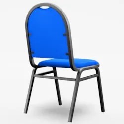 Cadeira Hoteleira Auditório Empilhável Sintético Z33 Azul - Mpozenato