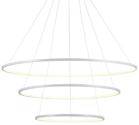 Pendente Birdie Aros Ø80X2Cm / Ø60X2Cm / Ø40X2Cm Led 39W 3000K Bivolt... (Branco)