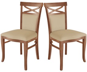 Cadeira Estofada Copacabana Madeira Maciça (2 Unidades) Miller Interiores