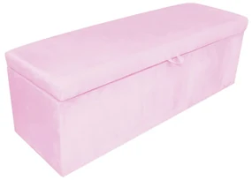 Calçadeira Clean 100 cm Suede Rosa Bebê D'Rossi