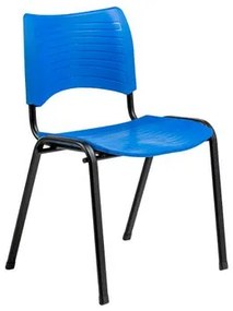 Cadeira Fit com Assento e Encosto em Polipropileno Azul Roal