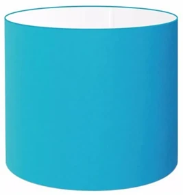 Cúpula Abajur Cilíndrica Cp-7013 Ø30x30cm Azul Turquesa